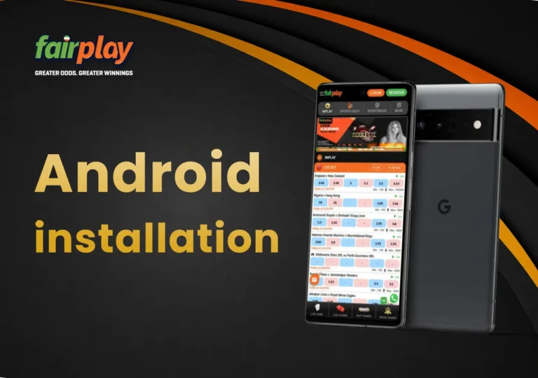 FairPlay APK installation flow and app home screen on Android